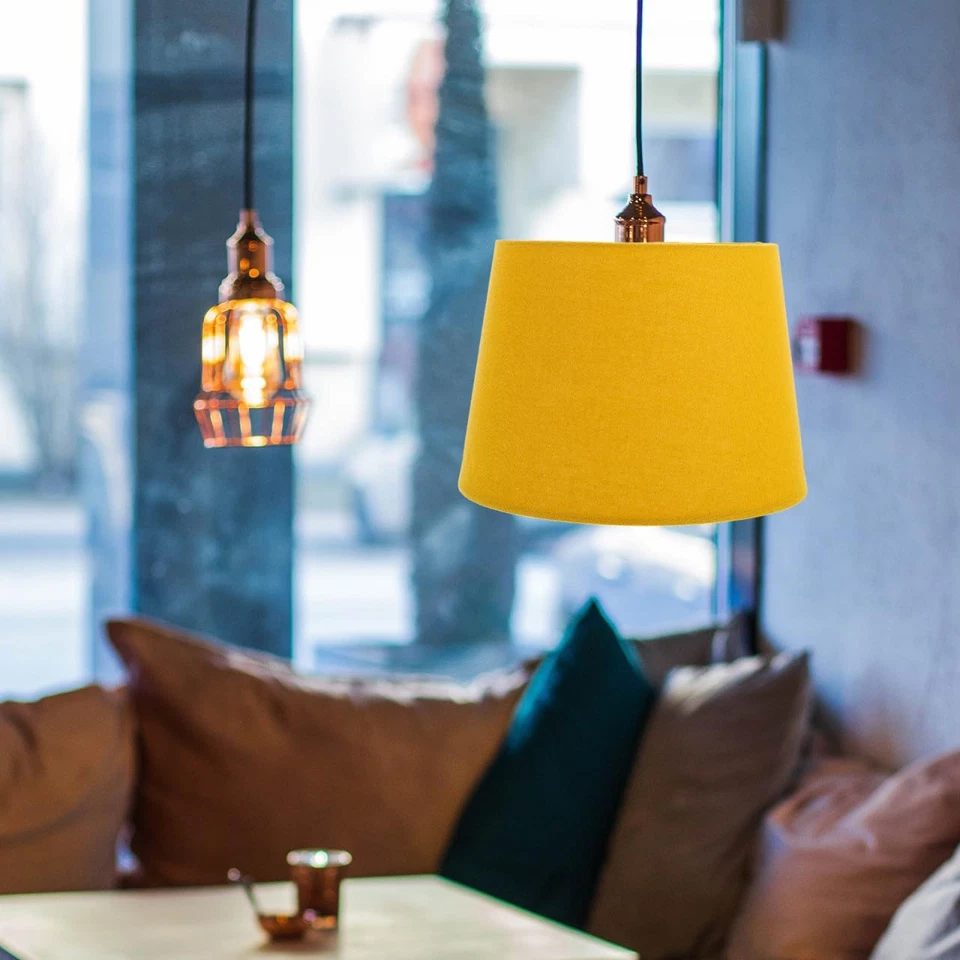 Pequeñas pantallas de lámpara - Ajustable E27/E14 Campana pantallas de tela - M... Foto 4 de 4