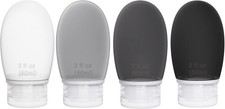 Silicone Travel Bottles for Toiletries TSA Approved Travel Size Containers Set 4