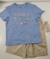Bearpaw Boy's 2 Piece Set Shorts T-Shirt Size 5/6 NEW Summer Casual