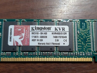 Kingston KVR400/512R 512MB DDR400 PC3200 RAM Memory Module | eBay