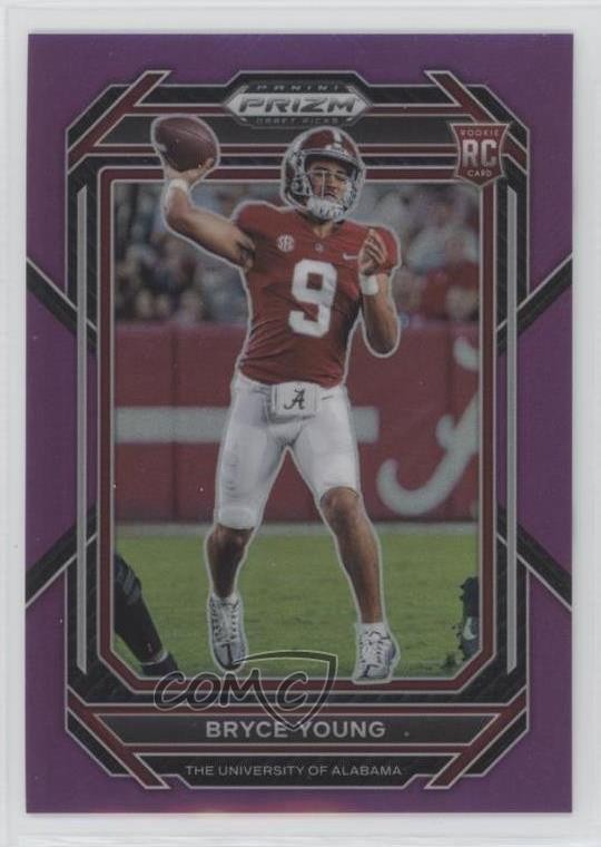 2023 Panini Prizm Draft Picks Purple Prizm 36/75 Bryce Young #101 Rookie RC o8g