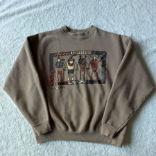 Vintage Desert Heat Brown Sweatshirt Unisex Medium Arizona USA Made Fleece 90s