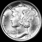 1918-P Mercury Dime, FULL Split Bands, Superb Gem BU++ FSB, RARE This Nice!