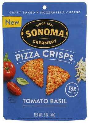 Sonoma Creamery Pizza Crisps Tomato Basil 2 Oz Protein Snack Mozzarella