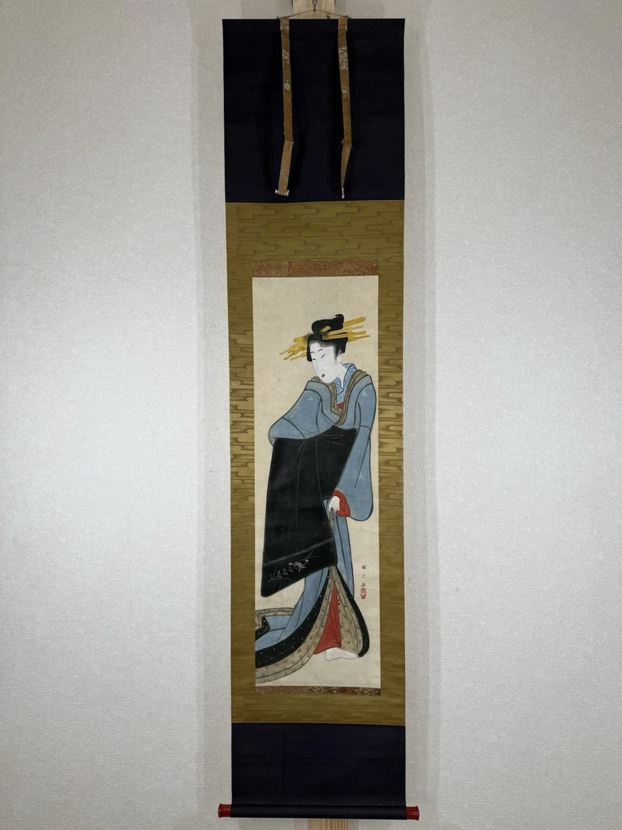 古董原始1800-1849 年日本画作、画卷| eBay