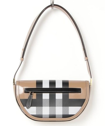 BURBERRY Tote Bag Brown Check Women's Used