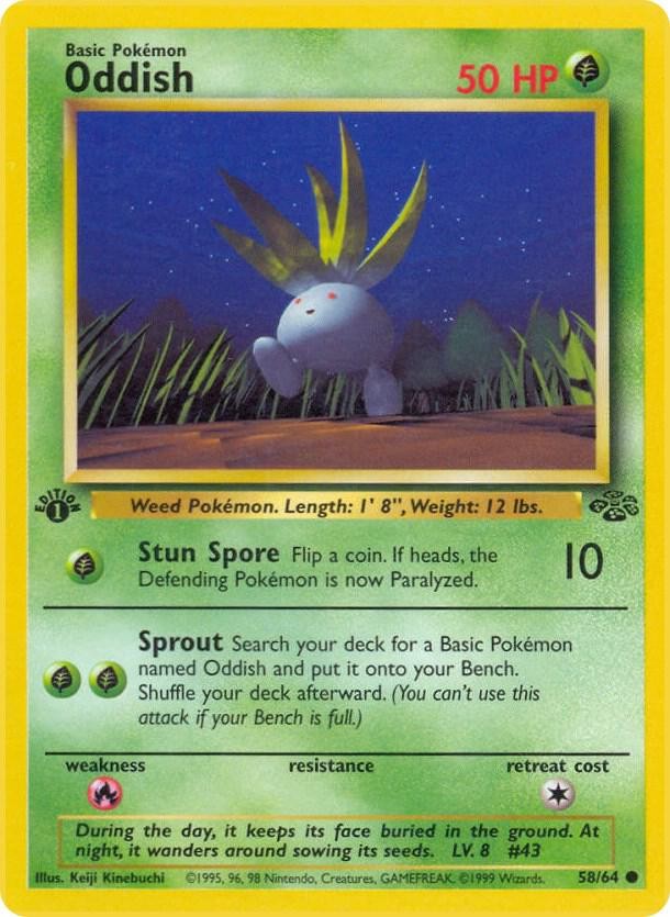 Pokemon TCG Jungle Oddish 58/64 Unlimited Common