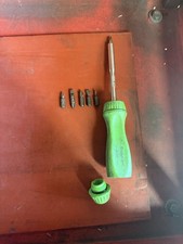 Snap-on Tools Usa Green Hard Handle Ratcheting Screwdriver Ssdmr4bused