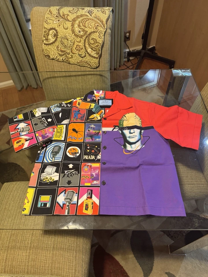 Prada Double Match Bowling Shirt - Image 2 of 4