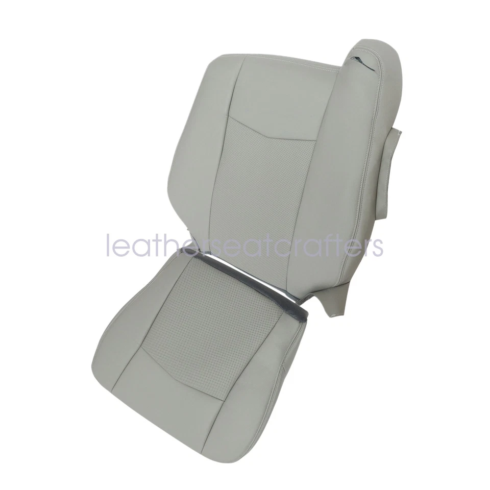 Driver & Passenger Bottom-Top Leather Seat Cover Gray For 2004-2009 Cadillac SRX Foto 4 de 4