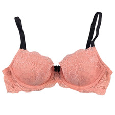 Victoria's Secret DREAM ANGELS Lined Demi Bra Women's Size 32C Pink Lace Floral
