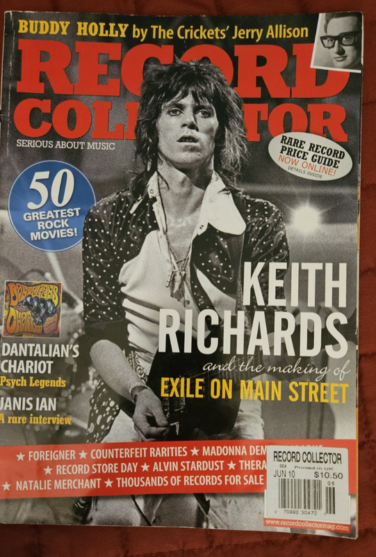 Record Collector Magazine June 2010 KEITH RICHARDS BUDDY HOLLY JANIS IAN