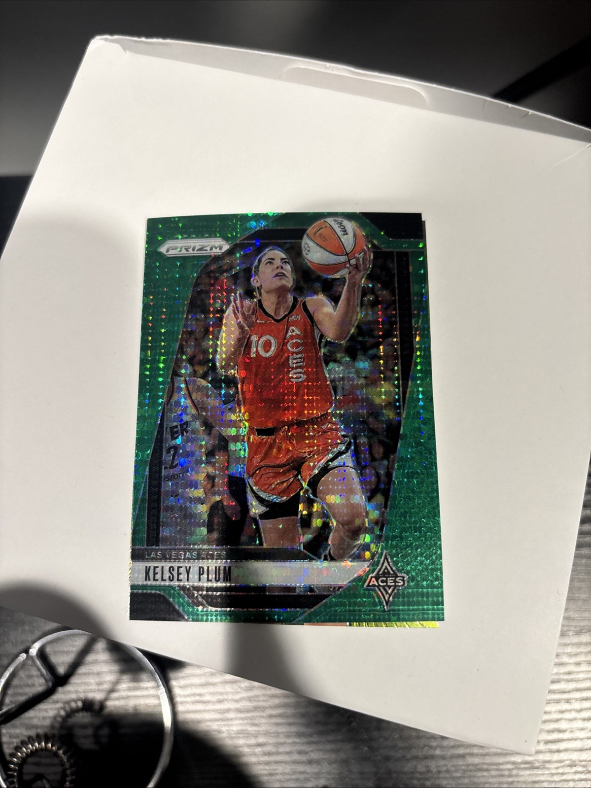 2024 WNBA Prizm Kelsey Plum 09/25 Green Pulsar SP Aces