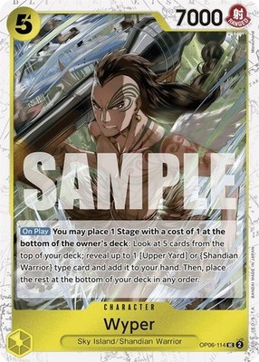 One Piece Card Game EN Wyper (Jolly Roger Foil) OP06-114 PRB-01 NM