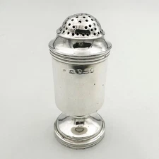 GEORGE III POUNCE POT STERLING SILVER London 1811 Solomon Hougham