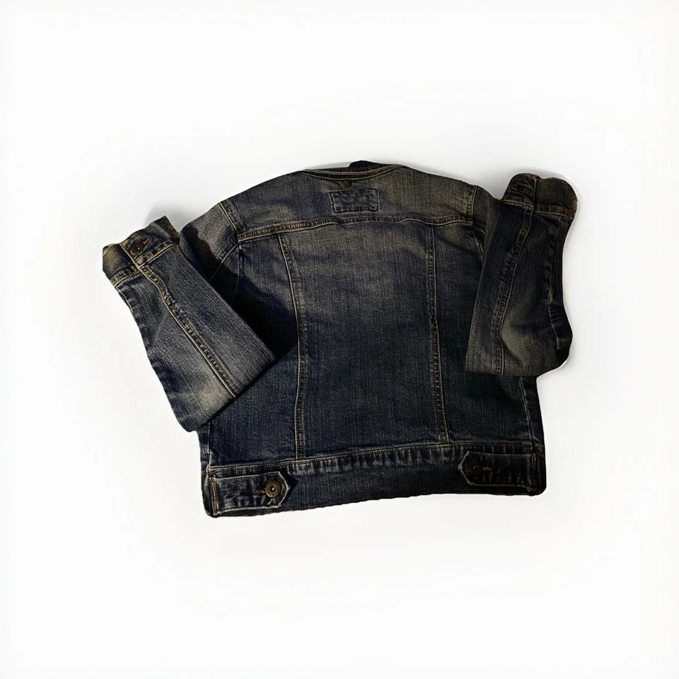 Chaqueta vaquera Younique de lavado medio para mujer talla mediana estilo #51969-QW Foto 3 de 3