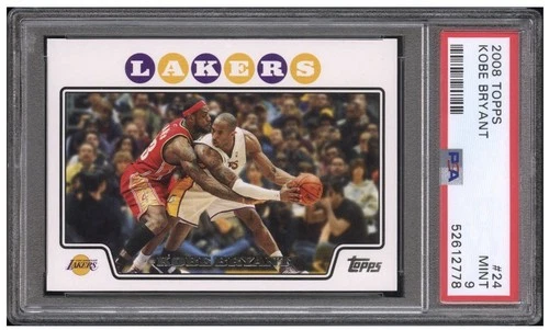 2008 Topps #24 Kobe Bryant HOF w/ LeBron James PSA 9 MINT