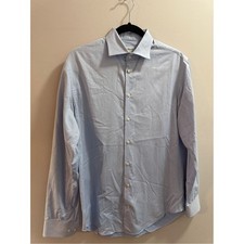 Armani Collezioni Light Blue Men's Long-Sleeve Dress Shirt Sz M