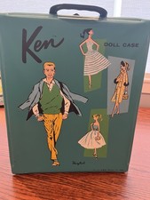 Mattel Ken Doll Case Set w/ Doll, Jacket, Shirt, Pants, Shoes Vintage 1961