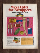 Vintage 1968 Beech-Nut Gum Free Gifts For Gum Wrappers Groovy Advertisement
