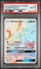 2017 POKEMON SUN & MOON SHINING LEGENDS SECRET #76 FULL ART/MEWTWO GX PSA 8