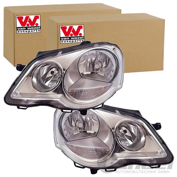 2X Van Wezel H7/H1 Scheinwerfer Set Links+Rechts Passend FüR Vw Polo-image