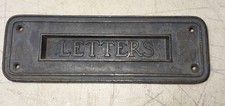 Antique cast letter mail slot for door