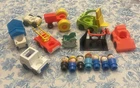 Vintage Fisher Price Little People Lot 16 Pieces, Vehicles, Figures, Swing