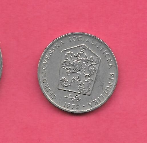 CZECHOSLOVAKIA KM75 1975 VF-VERY FINE 2 KORUNY CIRCULATED OLD COIN