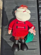 Vintage Santa Claus W/Elephant Plush w/ Tag 24" Rudolph Island of Misfit Toy CVS