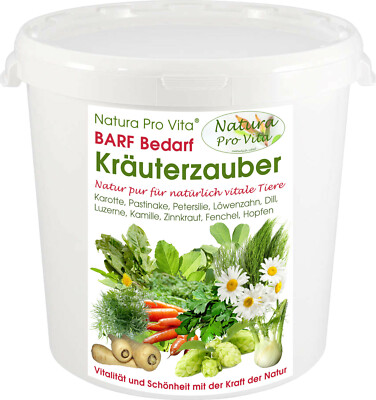 Kräutermischung Hund Barf Kräuter mit Gemüse Natura ProVita Kräuterzauber 3kg