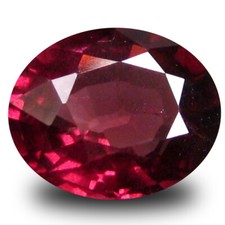 1.23 ct AAA Remarkable Oval Shape 7 x 6 mm Pinkish Red Rhodolite Garnet