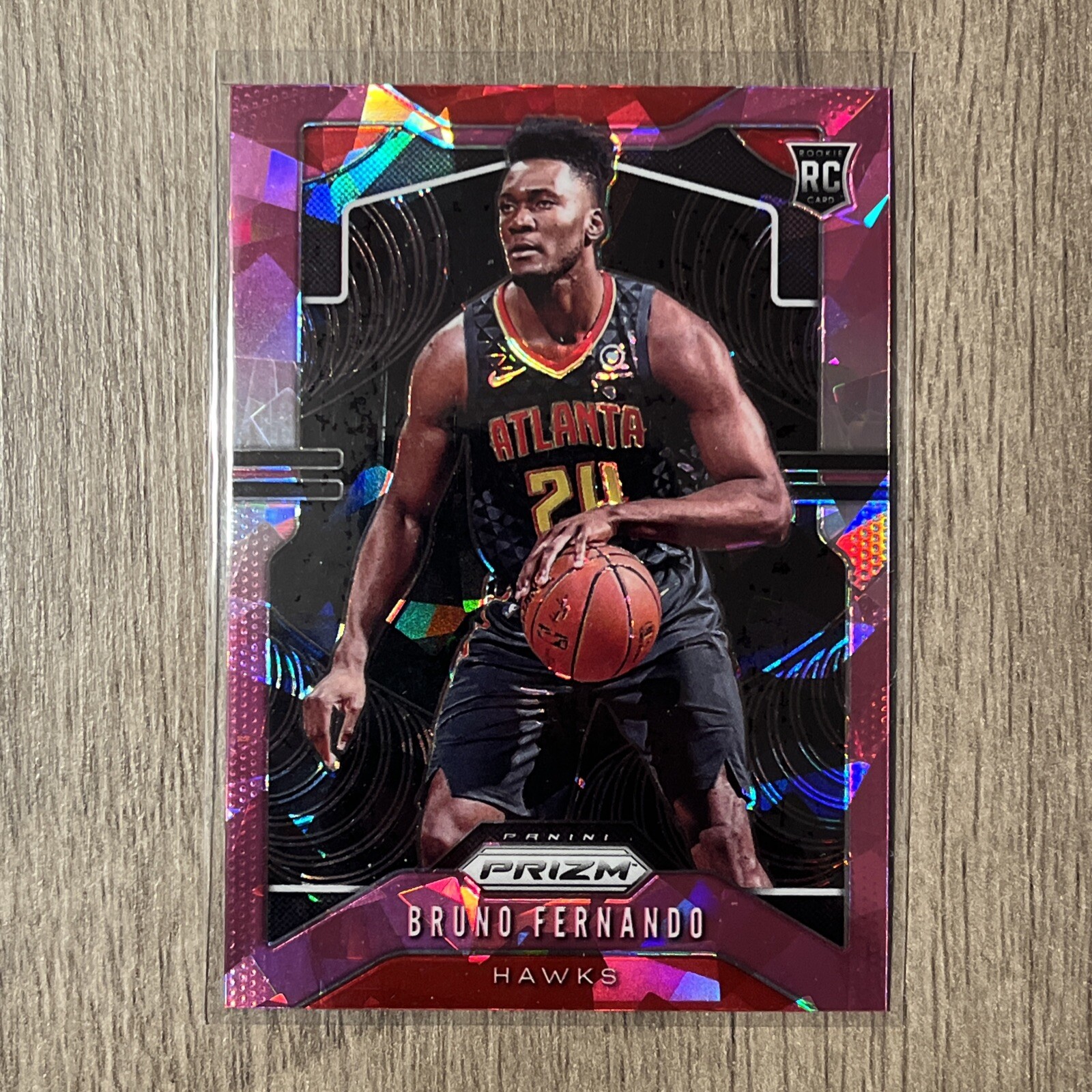 2019-20 Panini Pink Ice Prizm Bruno Fernando Rookie Basketball Cards Atlanta