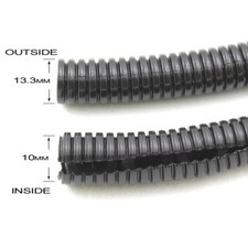 10mm Inside Diameter Flexible Conduit / Sleeving Split & Unsplit Cable Wire Loom