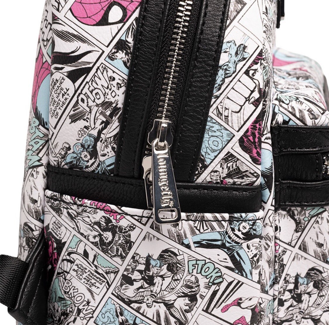 LOUNGEFLY MARVEL AVENGERS MINI BACKPACK NEW WITH TAGS RETRO COMIC Spider-Man image 4