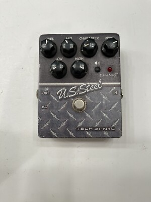 Tech 21 NYC U.S. Steel Distortion SansAmp Character Series Guitar Effect Pedal
