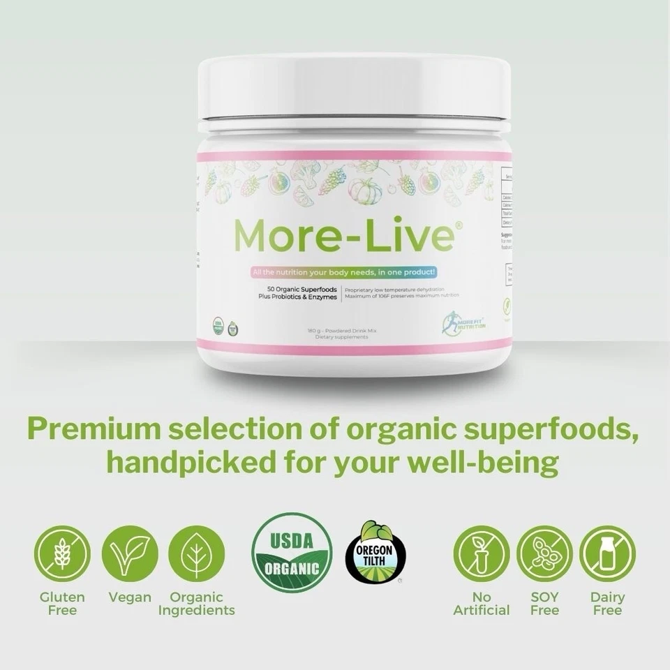 Nutrición esencial diaria: producto de salud con 50+ superalimentos, orgánico certificado Foto 2 de 4