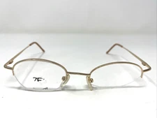 Zen Eyewear Z6 G 43-19-135 Gold Metal Half Rim Eyeglasses Frame AB49