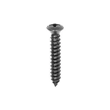 Tapping Screw #8 X 1", with #6 Head Phillips Oval Head, Black Oxide (Qty:100)