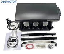 Deepmotor Intake Manifold Fuel Rail Kit for Nissan 5.6 V8 VK56DE Black