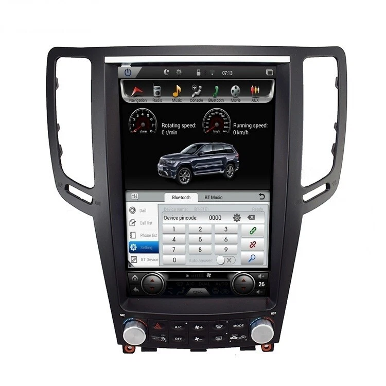 For Infiniti G35 G37 2007-2015 12.1" Android Tesla Vertical Screen Car Gps Radio - Imagem 4 de 4