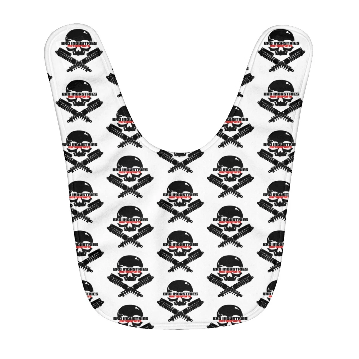 Fleece Baby Bib Skull Logo