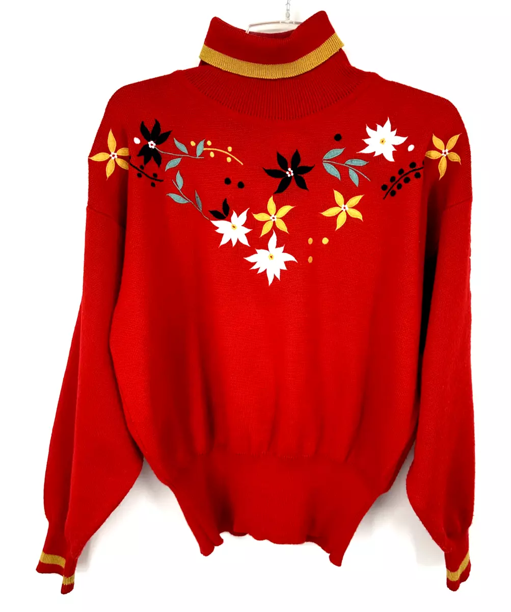 Vintage Obermeyer Womens Ski Sweater Lili Wool Acrylic Size Medium