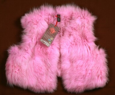 Kaninchenfellweste rosa NEU mit Etikett REDUZIERTER PREIS!