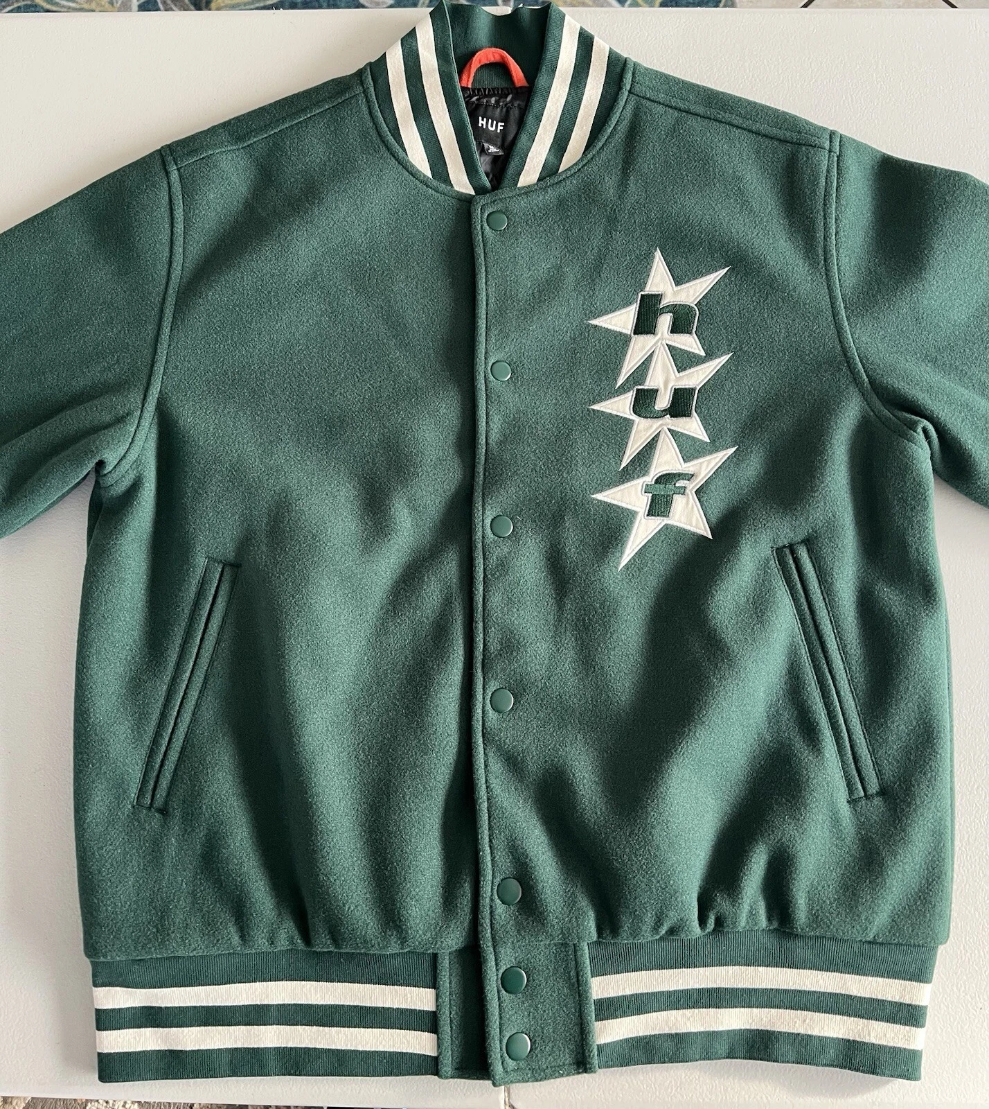 Giacca All Star Varsity verde Huf Worldwide SF taglia Medium uomo supreme