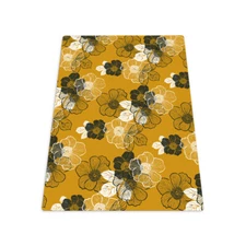 Mat Pad under Office Chair Desk Carpet Protector Outline Flowers 120x90
