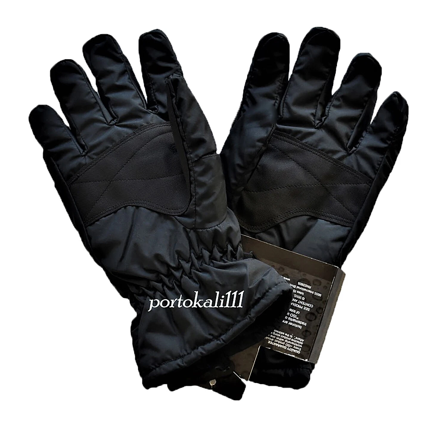 Isotoner New Men's Black Sports Gloves XL Waterproof Windproof Breathable NWT