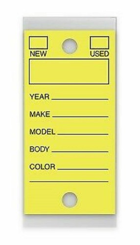 CAR DEALER KEY TAGS LAMINATED SELF PROTECTING 250 TAGS METAL RINGS MIXED COLOR - Picture 5 of 7