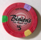 $5.00 CASINO CHIP "BINION'S CASINO" LAS VEGAS, NEVADA — photo 2