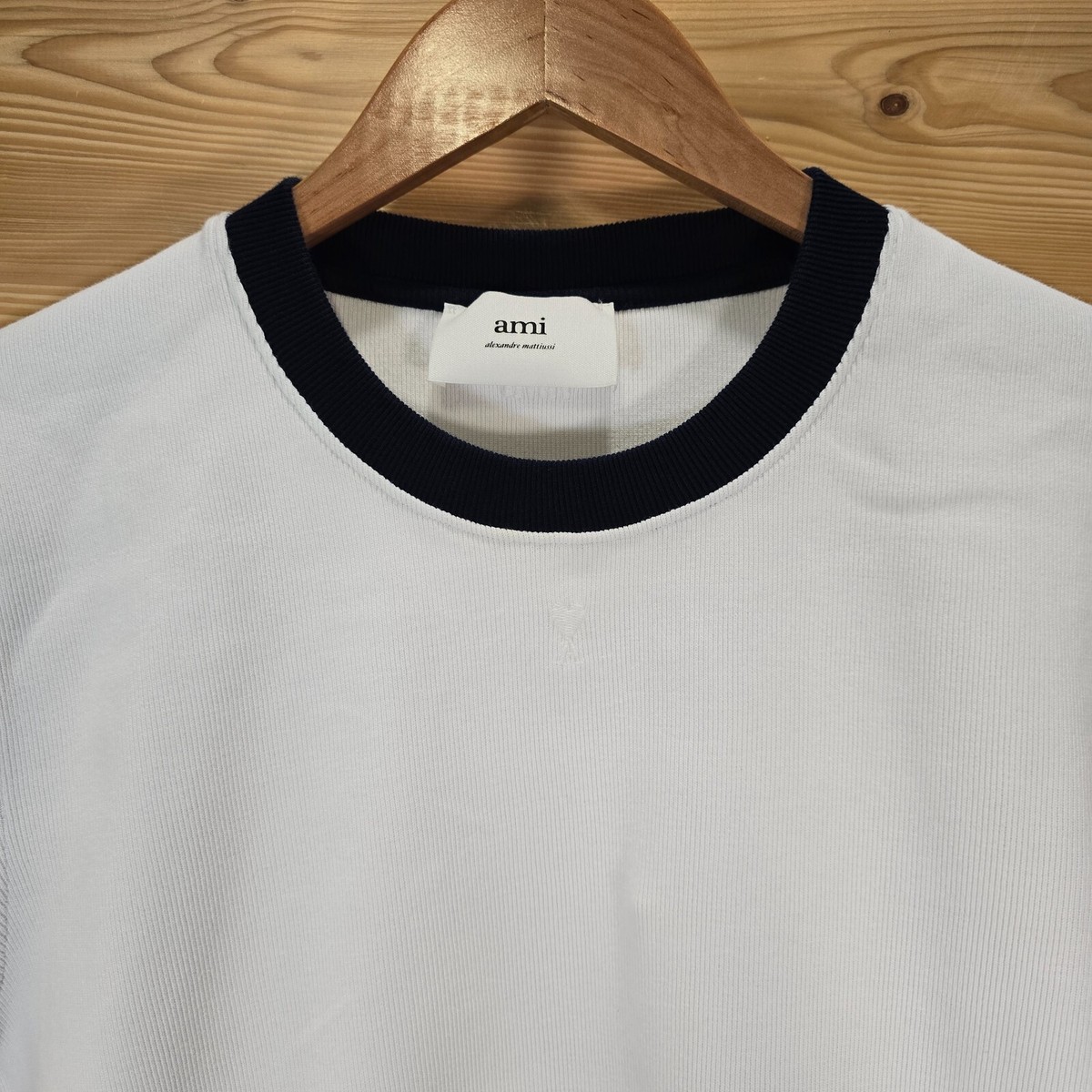 AMI Alexandre Mattiussi Shirt Women 18X24 Ringer Top White